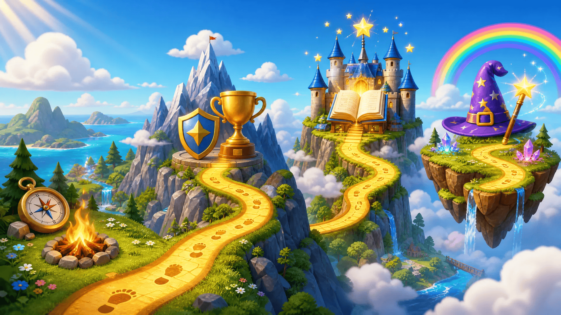 Mnemply learner journey path from Explorer to Memory Wizard